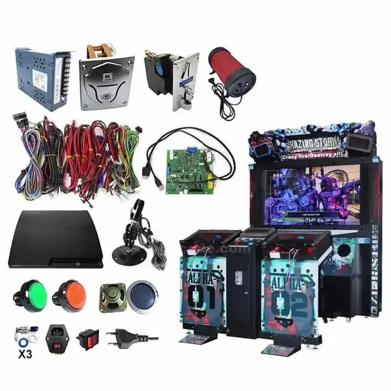 Modern Arcade Machine with Shooting Game