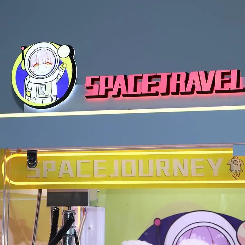 Entertainment claw machine in a shopping mall