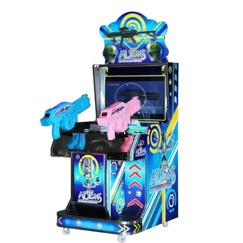 Connect and compete with friends on our interactive multiplayer shooting game arcade machine