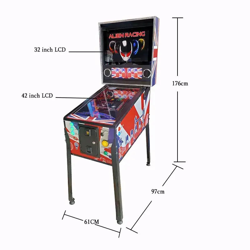 LED Display - Digital Pinball Machine with Visual Wonders and Dynamic Tables