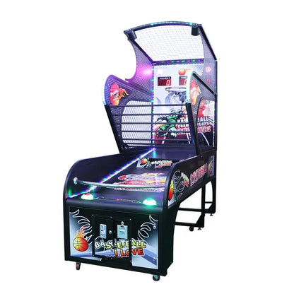 Space-Saving Entertainment - Foldable Basketball Shooting Arcade System
