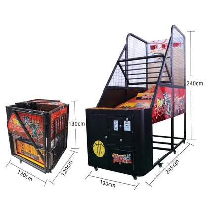 Versatile Foldable Hoop Fun - Basketball Shooting Machine for All Ages