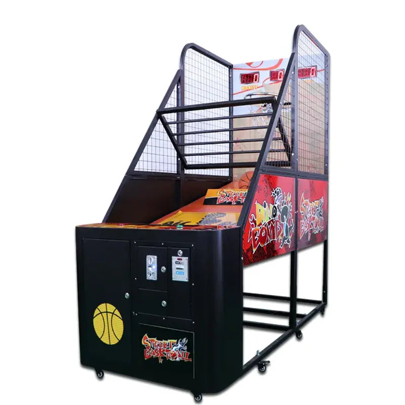 On-the-Go Hoop Action - Foldable Basketball Shooting Machine for Mobility