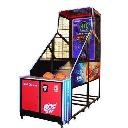 Space-Saving Design - Foldable Indoor Basketball Arcade Game System