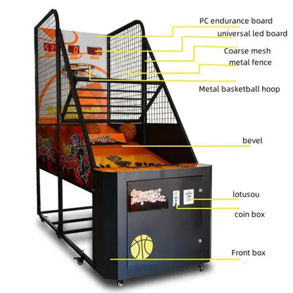 Portable and User-Friendly - Simple Basketball Arcade Game Machine