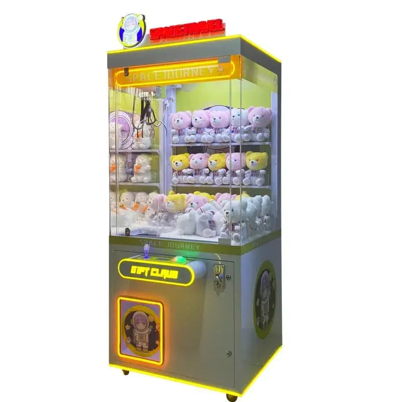 "Claw game device in children's play area